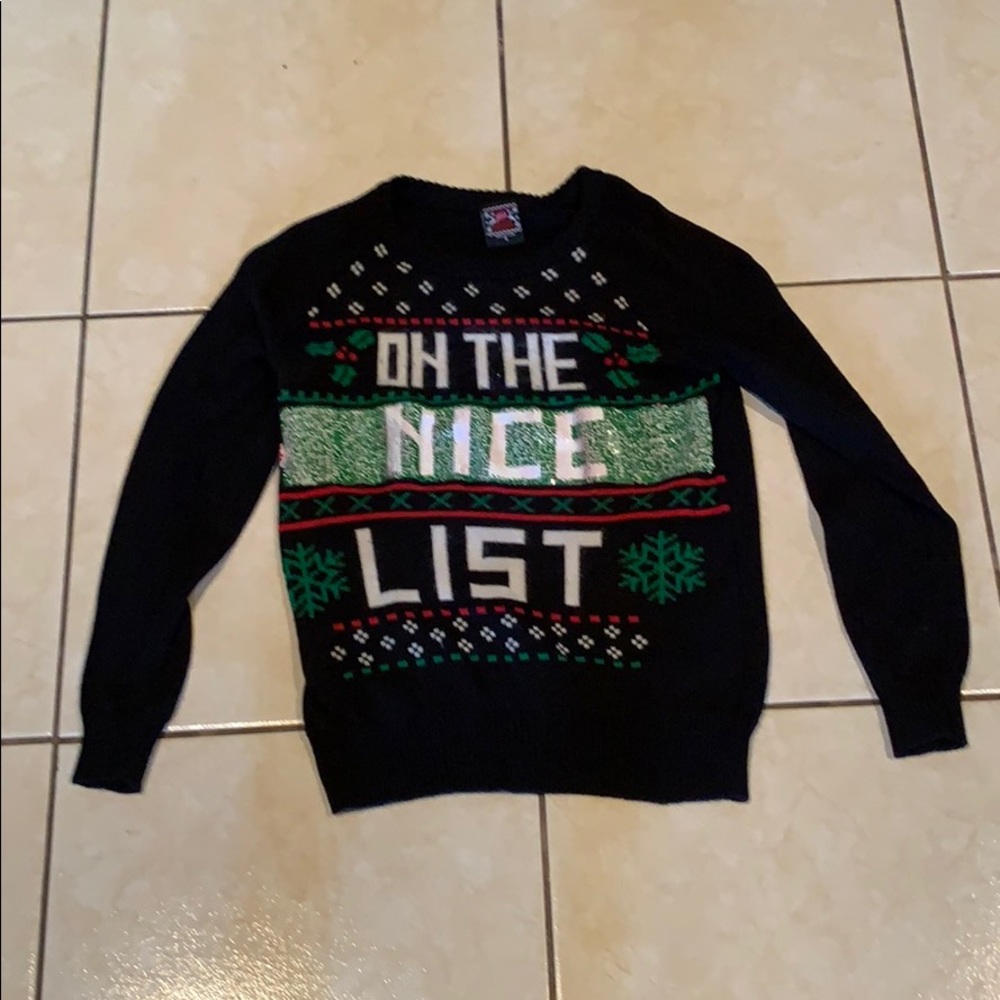 reversible christmas sweater
